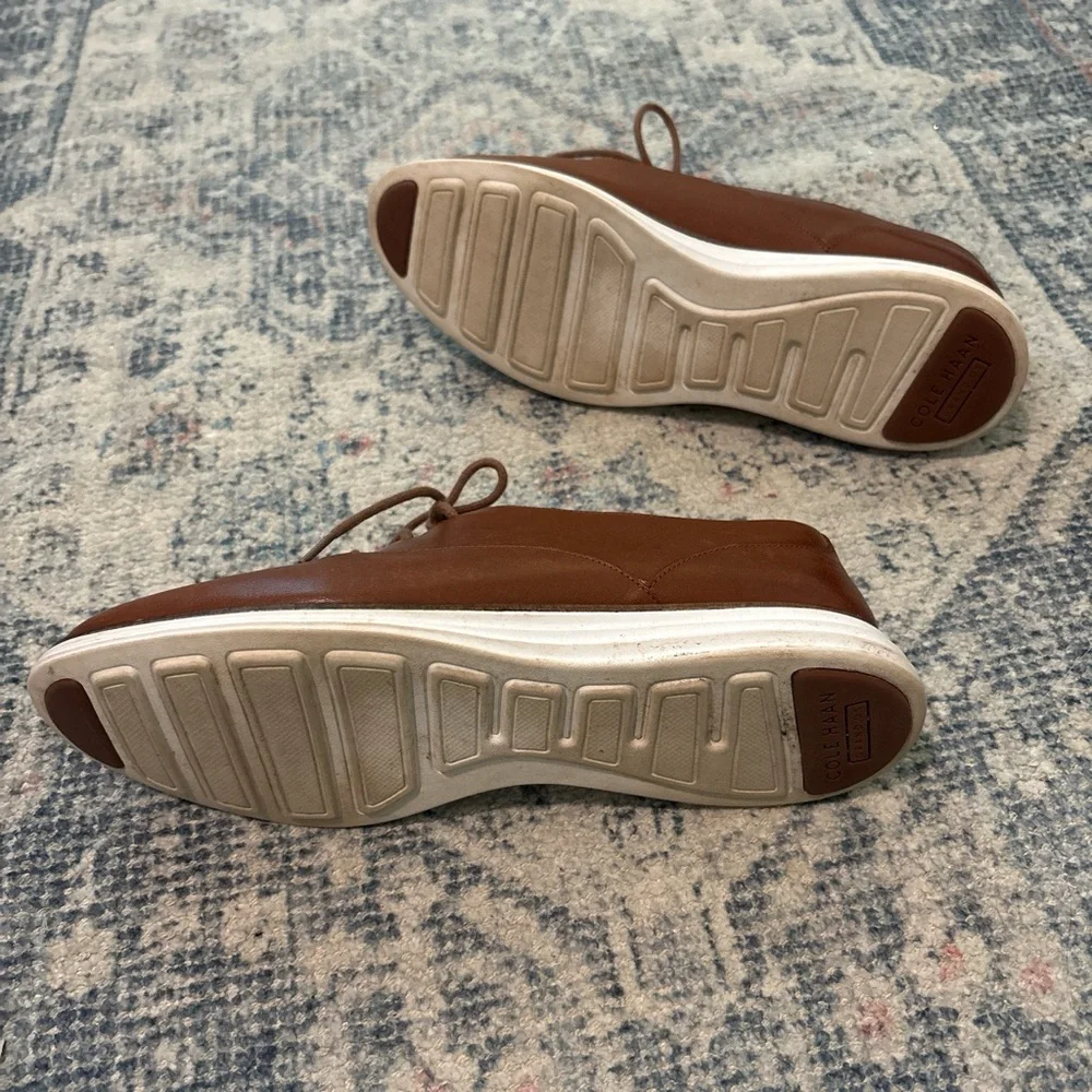 Cole Haan Brown Leather Flats with White Sole - Picture 5 of 5